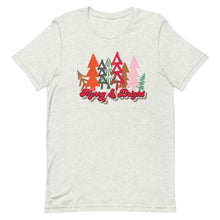Load image into Gallery viewer, Merry and Bright Trees Bella Canvas t-shirt