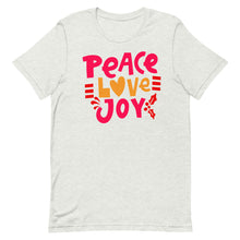 Load image into Gallery viewer, Peace Love Joy Bella Canvas Unisex t-shirt