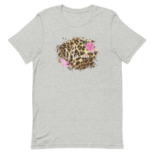Load image into Gallery viewer, Mama Leopard Floral Framed Bella Canvas Mothers Day Short-sleeve unisex t-shirt