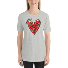 Load image into Gallery viewer, Texas Tech Leopard Cute Heart Game Day School Short-sleeve unisex t-shirt