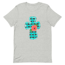 Load image into Gallery viewer, Fall Flower Cross Bella Canvas Unisex t-shirt