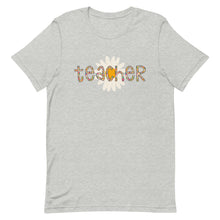 Load image into Gallery viewer, Leopard and Floral Teacher Bella Canvas Unisex t-shirt