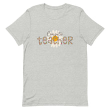 Load image into Gallery viewer, leopard Floral Computer Teacher Bella Canvas Unisex t-shirt