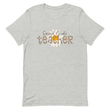 Load image into Gallery viewer, Second Grade Teacher Leopard Floral Bella Canvas Unisex t-shirt