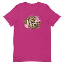Load image into Gallery viewer, Mama Leopard Floral Framed Bella Canvas Mothers Day Short-sleeve unisex t-shirt