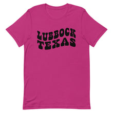 Load image into Gallery viewer, Lubbock Texas Retro Font Bella Canvas Unisex t-shirt