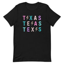 Load image into Gallery viewer, Texas Leopard Lighting Bolt Bella Canvas Unisex t-shirt