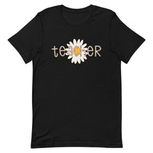 Load image into Gallery viewer, Leopard and Floral Teacher Bella Canvas Unisex t-shirt