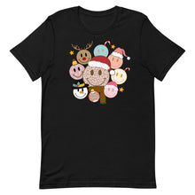 Load image into Gallery viewer, Christmas Smiley Bella Canvas Unisex t-shirt