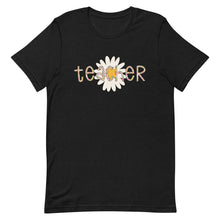 Load image into Gallery viewer, Leopard and Floral Teacher Bella Canvas Unisex t-shirt