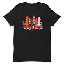 Load image into Gallery viewer, Merry and Bright Trees Bella Canvas t-shirt