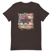 Load image into Gallery viewer, Highland Cow USA Bella Canvas Unisex t-shirt