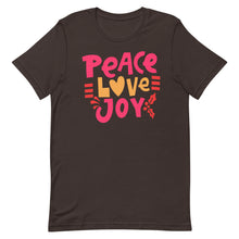Load image into Gallery viewer, Peace Love Joy Bella Canvas Unisex t-shirt