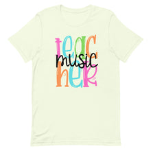 Load image into Gallery viewer, Music Teacher Colorful Unisex t-shirt