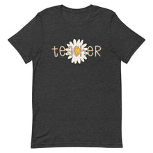 Load image into Gallery viewer, Leopard and Floral Teacher Bella Canvas Unisex t-shirt