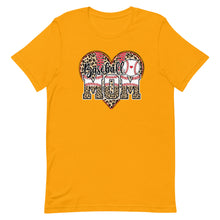 Load image into Gallery viewer, Baseball Mom Leopard Heart Bella Canvas Unisex t-shirt