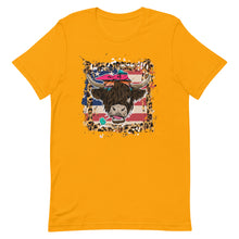 Load image into Gallery viewer, Highland Cow USA Bella Canvas Unisex t-shirt