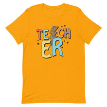 Load image into Gallery viewer, Retro Teacher Bolt Bella Canvas Unisex t-shirt