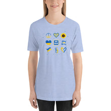 Load image into Gallery viewer, Stand with Ukraine Bella Canvas Multi Image Design Short-sleeve unisex t-shirt