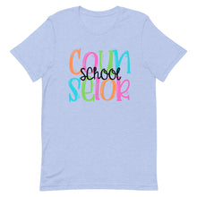 Load image into Gallery viewer, Colorful School Counselor Bella Canvas Unisex t-shirt