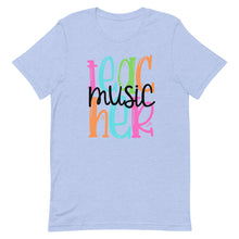 Load image into Gallery viewer, Music Teacher Colorful Unisex t-shirt