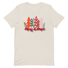 Load image into Gallery viewer, Merry and Bright Trees Bella Canvas t-shirt