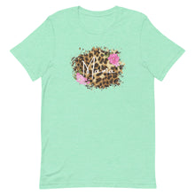 Load image into Gallery viewer, Mama Leopard Floral Framed Bella Canvas Mothers Day Short-sleeve unisex t-shirt