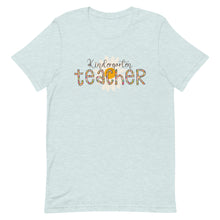 Load image into Gallery viewer, Kindergarten Teacher Leopard Floral Bella Canvas Unisex t-shirt