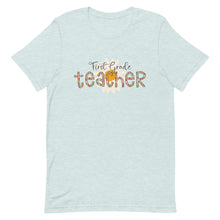 Load image into Gallery viewer, First Grade Teacher Leopard Floral Bella Canvas Unisex t-shirt