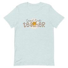 Load image into Gallery viewer, Second Grade Teacher Leopard Floral Bella Canvas Unisex t-shirt