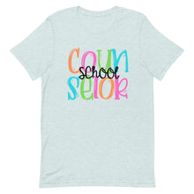Load image into Gallery viewer, Colorful School Counselor Bella Canvas Unisex t-shirt