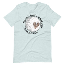 Load image into Gallery viewer, My heart is on that course golf Bella canvas Unisex t-shirt
