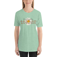 Load image into Gallery viewer, Kindergarten Teacher Leopard Floral Bella Canvas Unisex t-shirt