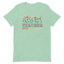 Load image into Gallery viewer, Teacher Floral Grow Bella Canva Unisex t-shirt