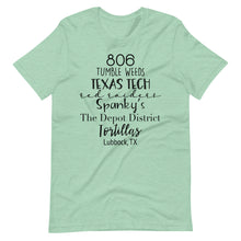 Load image into Gallery viewer, 806 Lubbock Tx Bella Canvas Unisex t-shirt