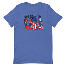 Load image into Gallery viewer, God Bless the USA Fourth of July Bella Canvas Unisex t-shirt