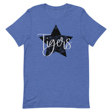 Load image into Gallery viewer, Black Distressed Tigers Star Bella Canvas Unisex t-shirt