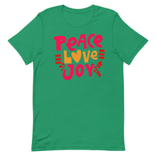 Load image into Gallery viewer, Peace Love Joy Bella Canvas Unisex t-shirt