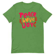 Load image into Gallery viewer, Peace Love Joy Bella Canvas Unisex t-shirt
