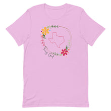 Load image into Gallery viewer, Texas Girl Floral Wreath Bella Canvas Short-sleeve unisex t-shirt