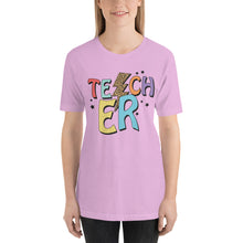 Load image into Gallery viewer, Retro Teacher Bolt Bella Canvas Unisex t-shirt