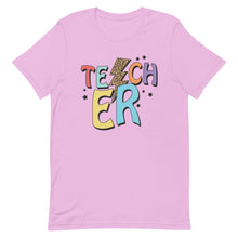 Load image into Gallery viewer, Retro Teacher Bolt Bella Canvas Unisex t-shirt