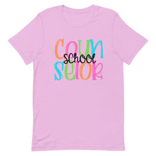 Load image into Gallery viewer, Colorful School Counselor Bella Canvas Unisex t-shirt