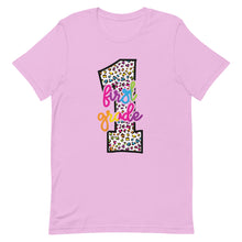 Load image into Gallery viewer, First Grade Colorful Leopard Bella Canvas Unisex t-shirt