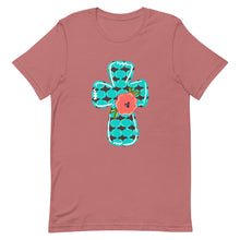 Load image into Gallery viewer, Fall Flower Cross Bella Canvas Unisex t-shirt