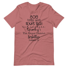 Load image into Gallery viewer, 806 Lubbock Tx Bella Canvas Unisex t-shirt