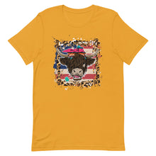 Load image into Gallery viewer, Highland Cow USA Bella Canvas Unisex t-shirt
