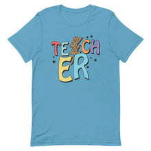 Load image into Gallery viewer, Retro Teacher Bolt Bella Canvas Unisex t-shirt