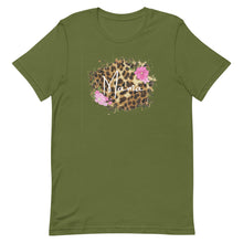 Load image into Gallery viewer, Mama Leopard Floral Framed Bella Canvas Mothers Day Short-sleeve unisex t-shirt