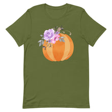 Load image into Gallery viewer, Floral Pumpkin Bella Canvas Unisex t-shirt